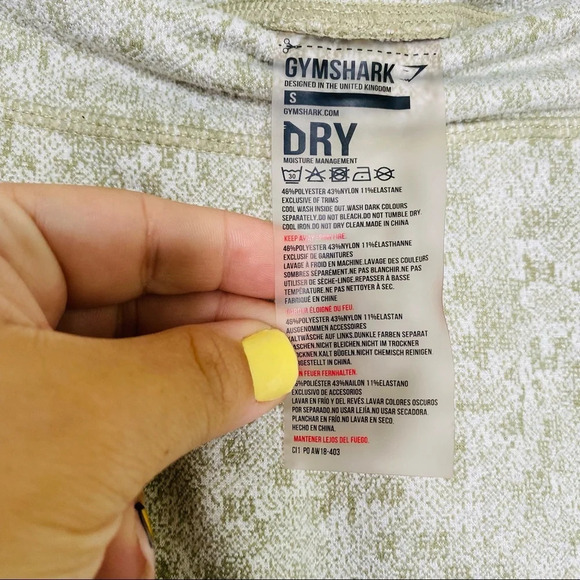 Gymshark Washed Khaki Marl High Rise Fleur Texture Leggings Size Small - Picture 4 of 10